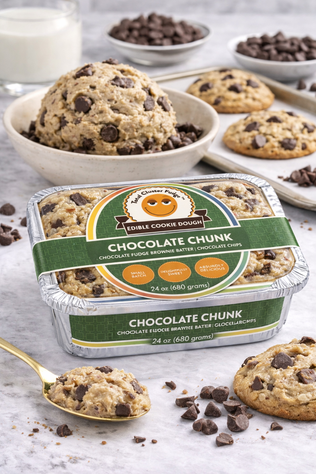 3 lbs Chocolate Chunk Edible Cookie Dough Snack Sweet Flavor Dessert