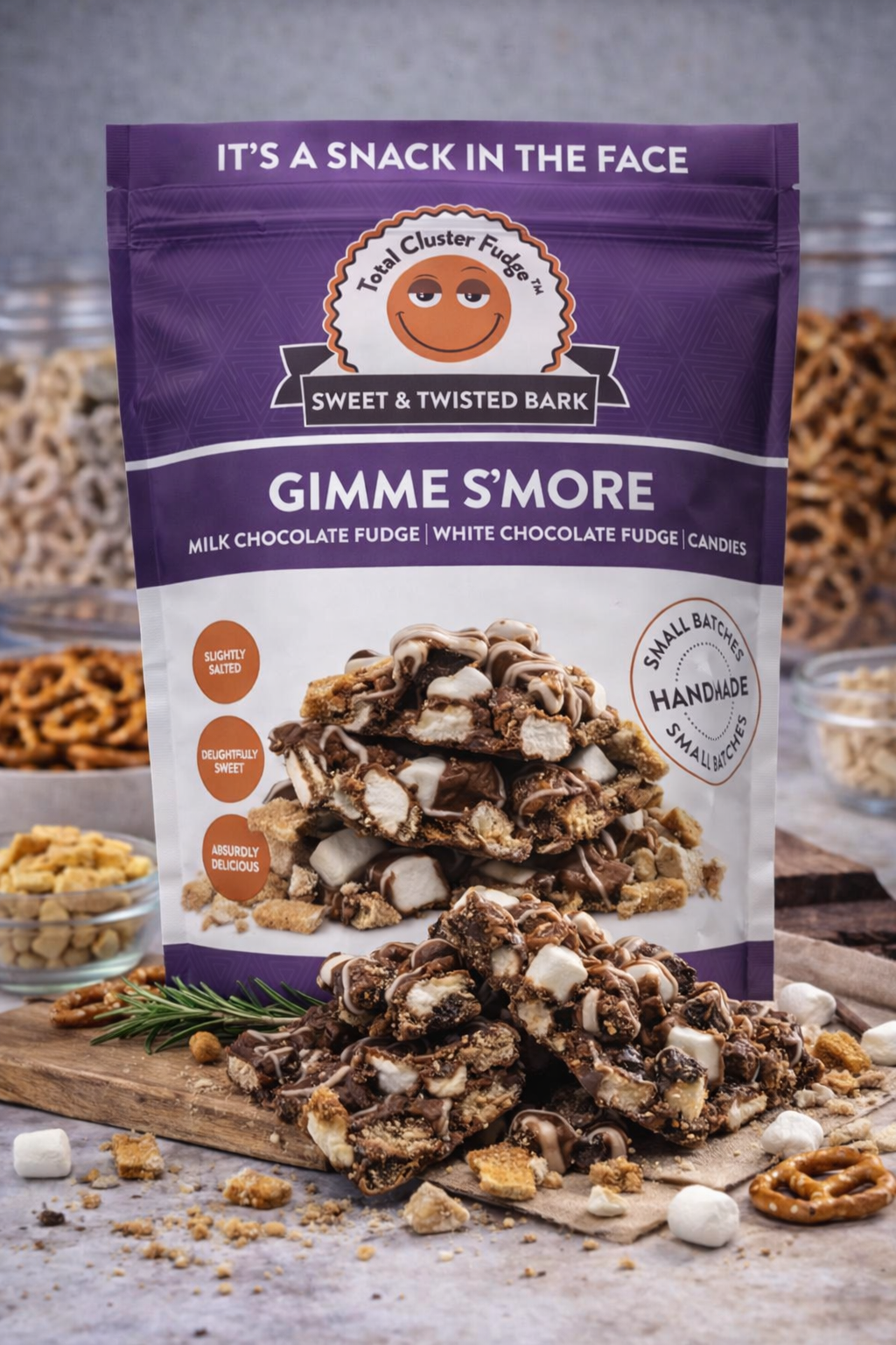 Total Cluster Fudge Sweet & Twisted Bark Gimme S'more, 22 oz